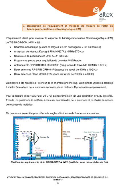 SUR MATELAS ANTI-ONDES CONNECTÉ À LA TERRE MODELE ZEN INNOVATON